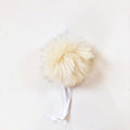 Knit Collage Faux Fur Pom Poms Fox Cream