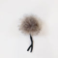 Knit Collage Faux Fur Pom Poms Fox Steel Grey