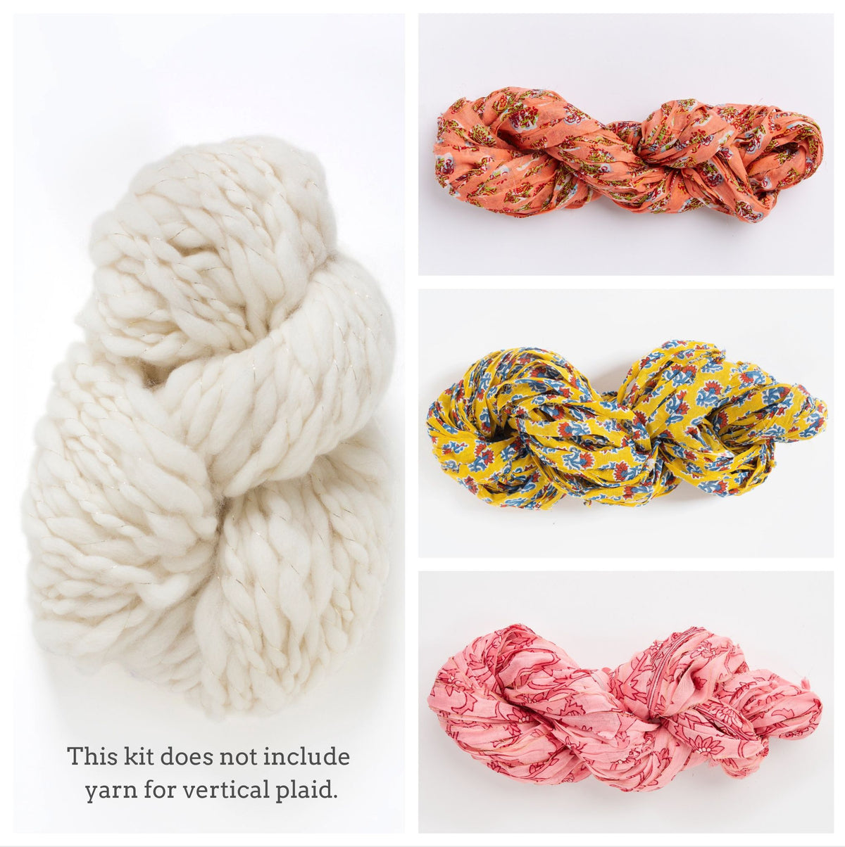 Plaid Happy Sweater without Vertical Plaid Yarn ~ Knitalong Kit