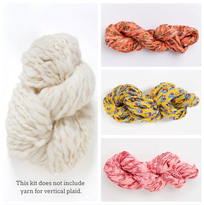 Plaid Happy Sweater without Vertical Plaid Yarn ~ Knitalong Kit