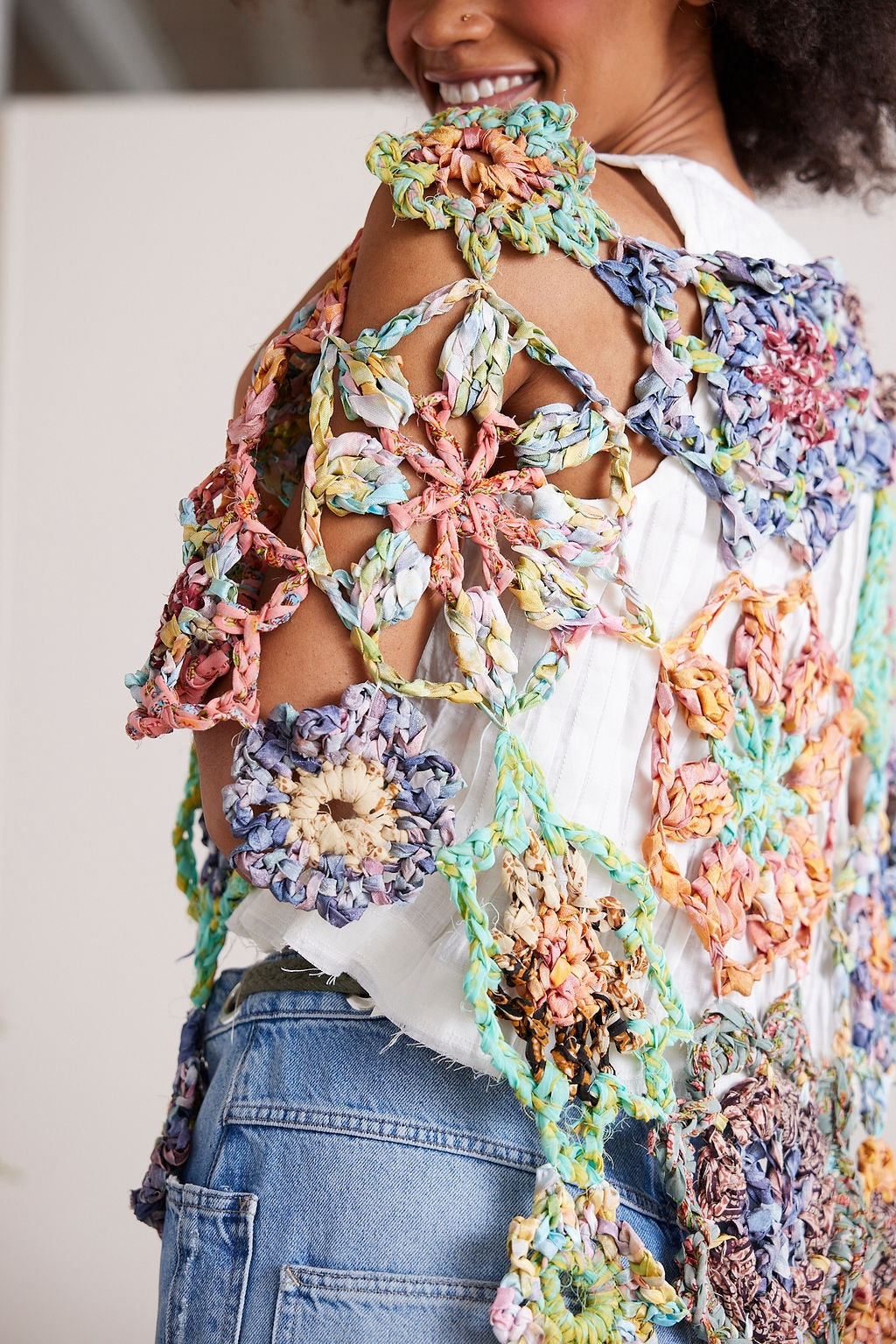 Frolic Flower Crochet Shawl Pattern
