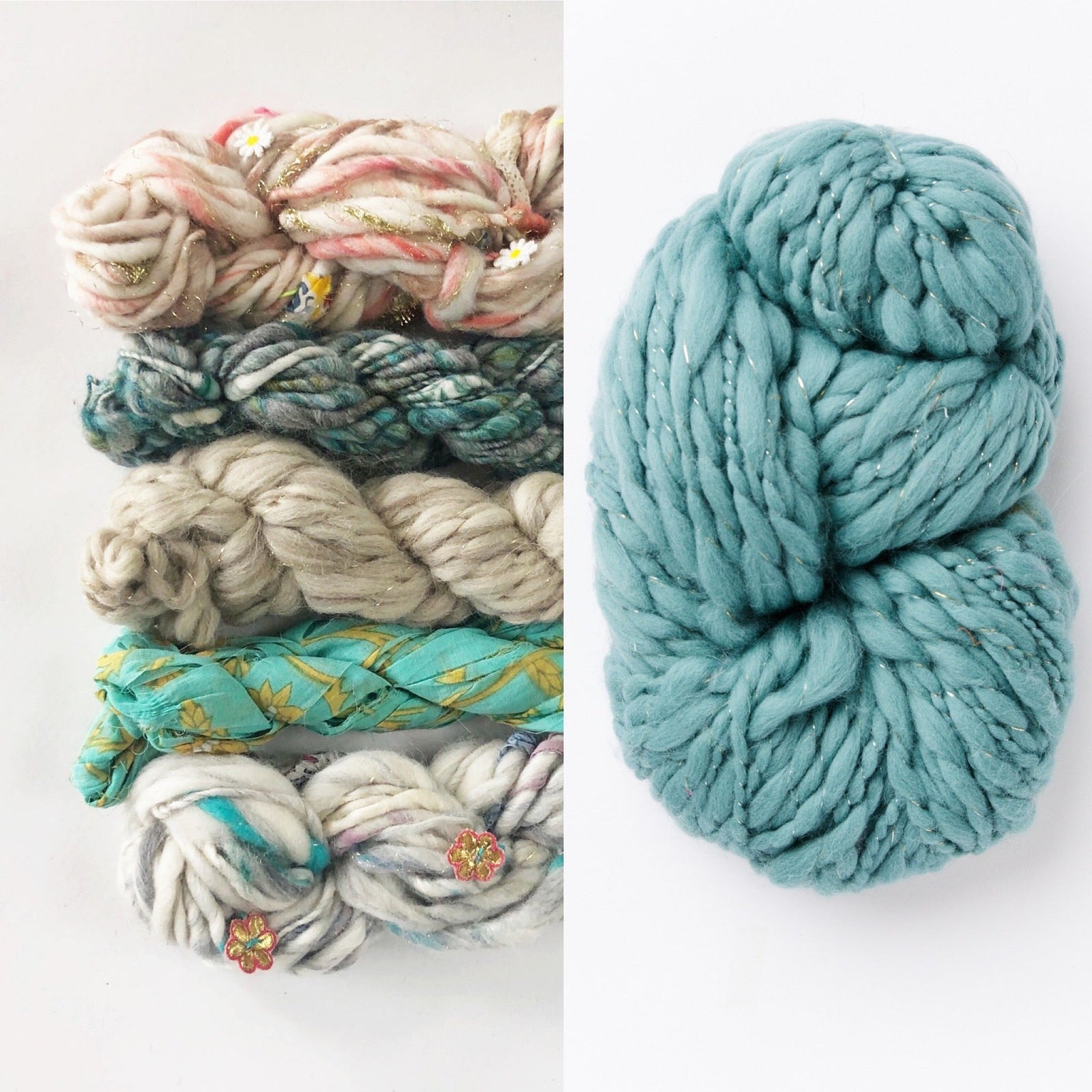 Bonfire Crescent Shawl Kit