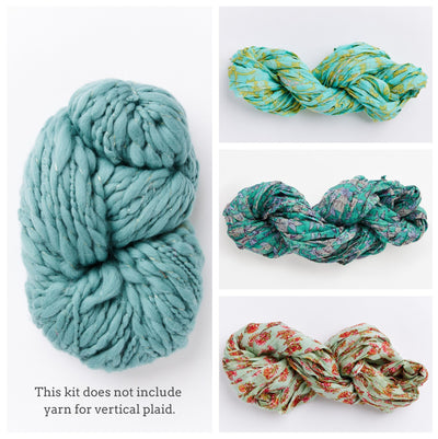 Plaid Happy Sweater without Vertical Plaid Yarn ~ Knitalong Kit