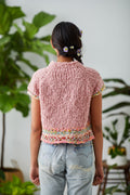 Gumdrop Sweater Short Sleeve ~ Peony / High Vibes Sample 34