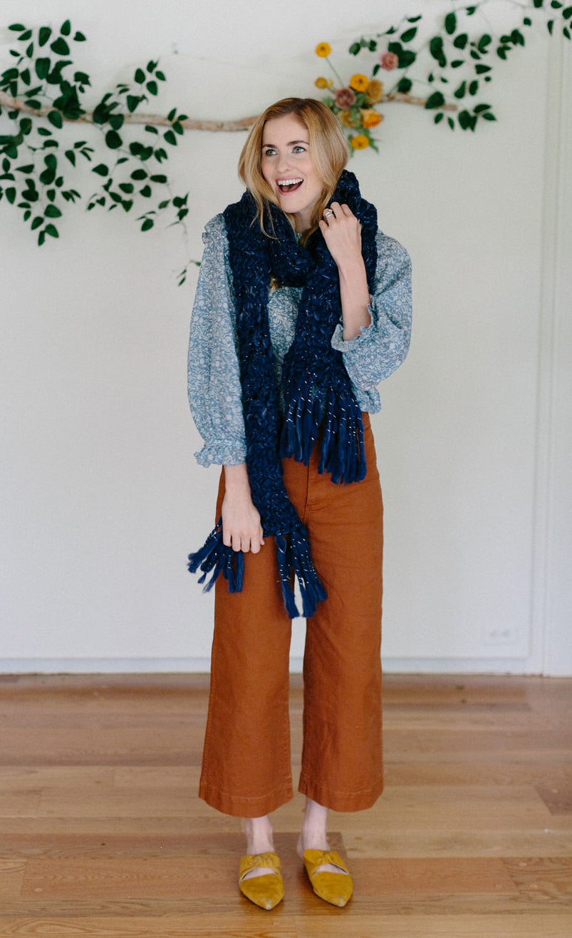 Knit Collage Herringbone Lace Cowl and Scarf Patterns