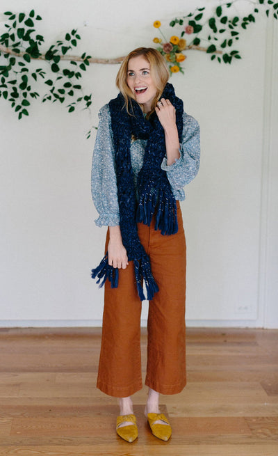 Knit Collage Herringbone Lace Cowl and Scarf Patterns