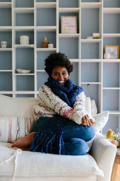 Knit Collage Herringbone Lace Cowl and Scarf Patterns