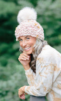 Hometown Beanie Hat Pattern Knit Collage
