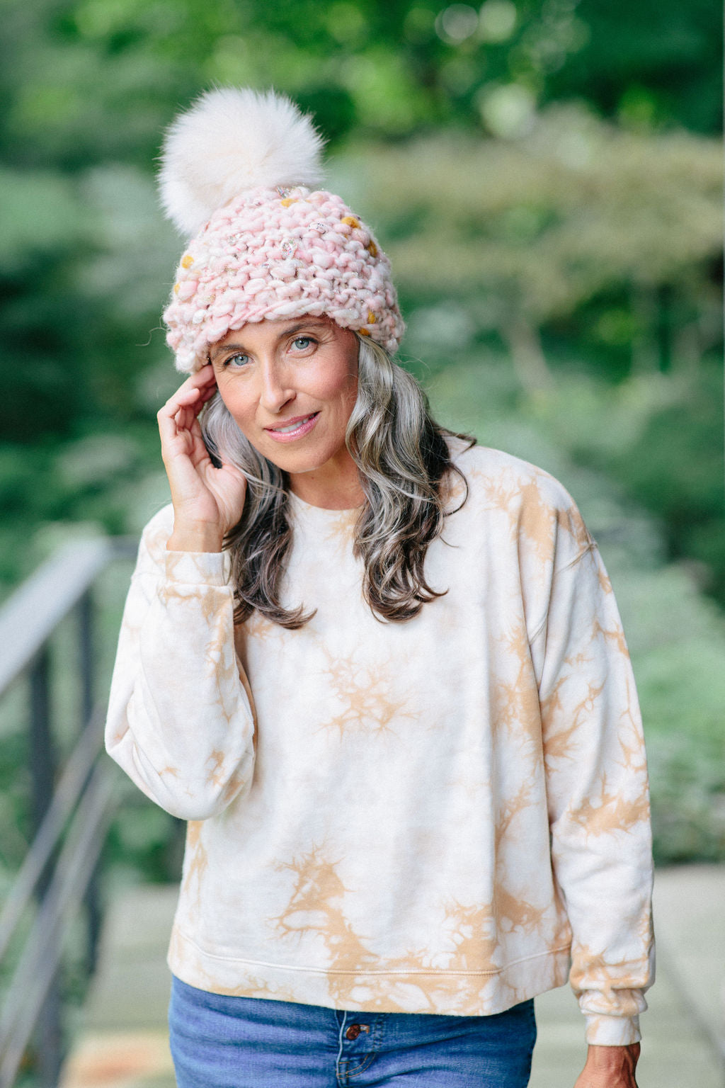 Hometown Beanie Hat Pattern Knit Collage