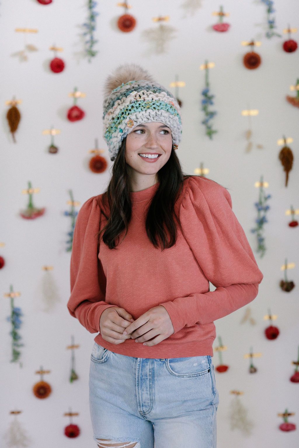 Hometown Beanie Hat Pattern Knit Collage