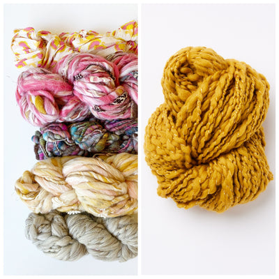 Bonfire Crescent Shawl Kit