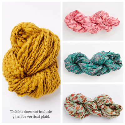 Plaid Happy Sweater without Vertical Plaid Yarn ~ Knitalong Kit