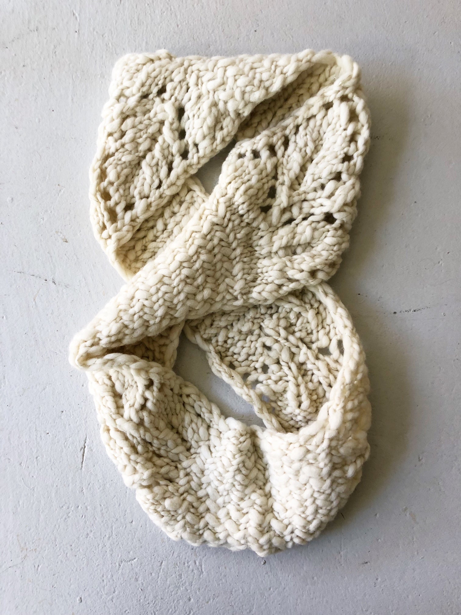 Knit Collage Herringbone Lace Cowl and Scarf Patterns