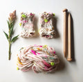 Flower Power Moto Mitts Knit Collage Pattern