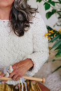 Kaleidoscope Sweater ~ French Vanilla Sample 50