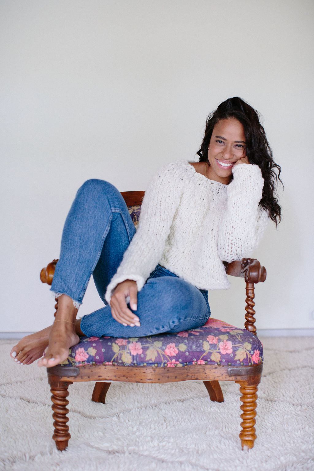 Kaleidoscope Sweater ~ French Vanilla Sample 50