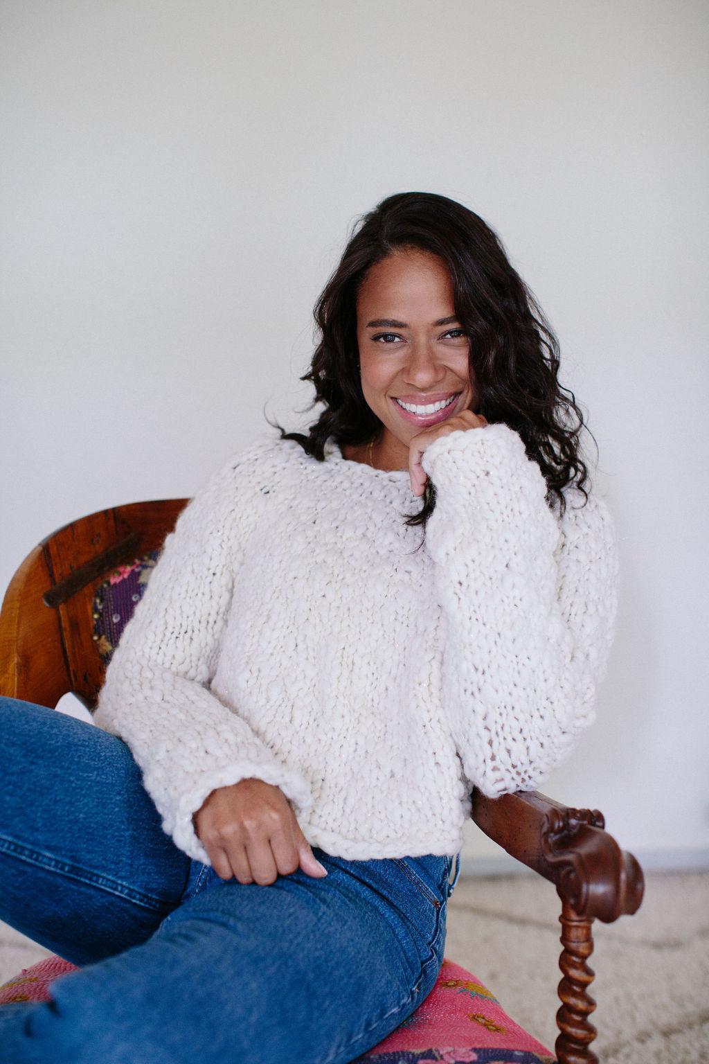 Kaleidoscope Sweater ~ French Vanilla Sample 50