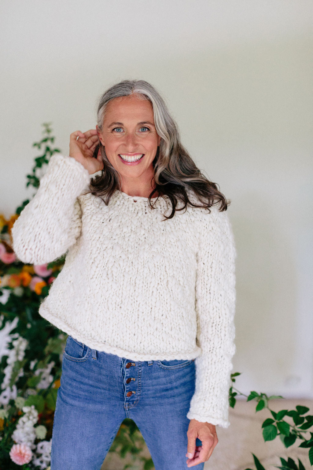 Kaleidoscope Sweater ~ French Vanilla Sample 50