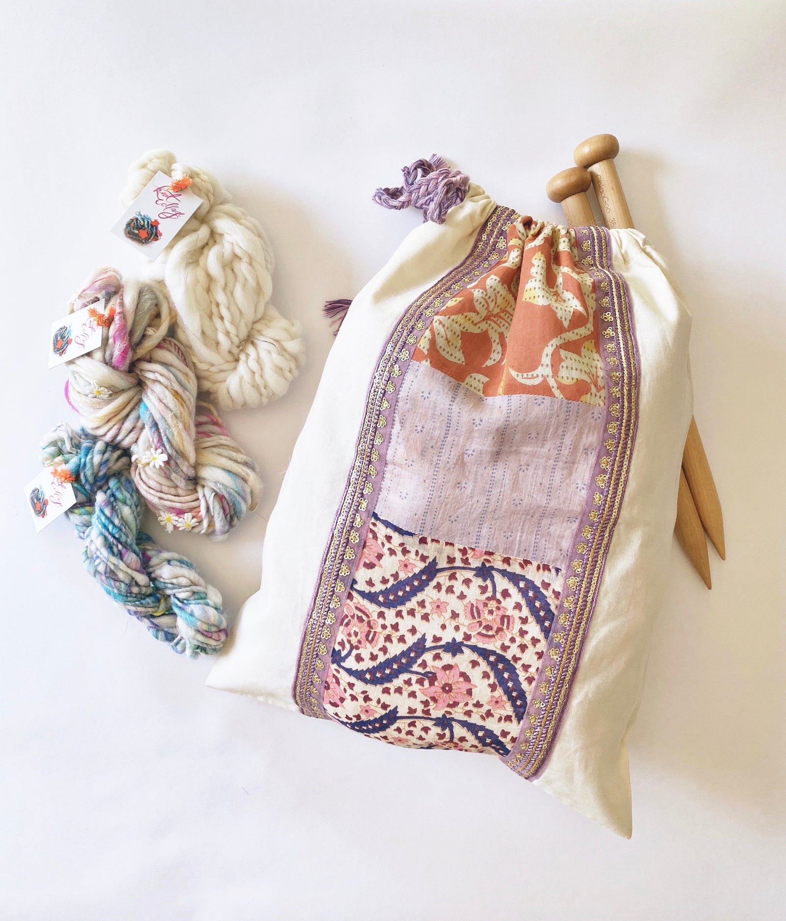 Knit Collage Project Bag 