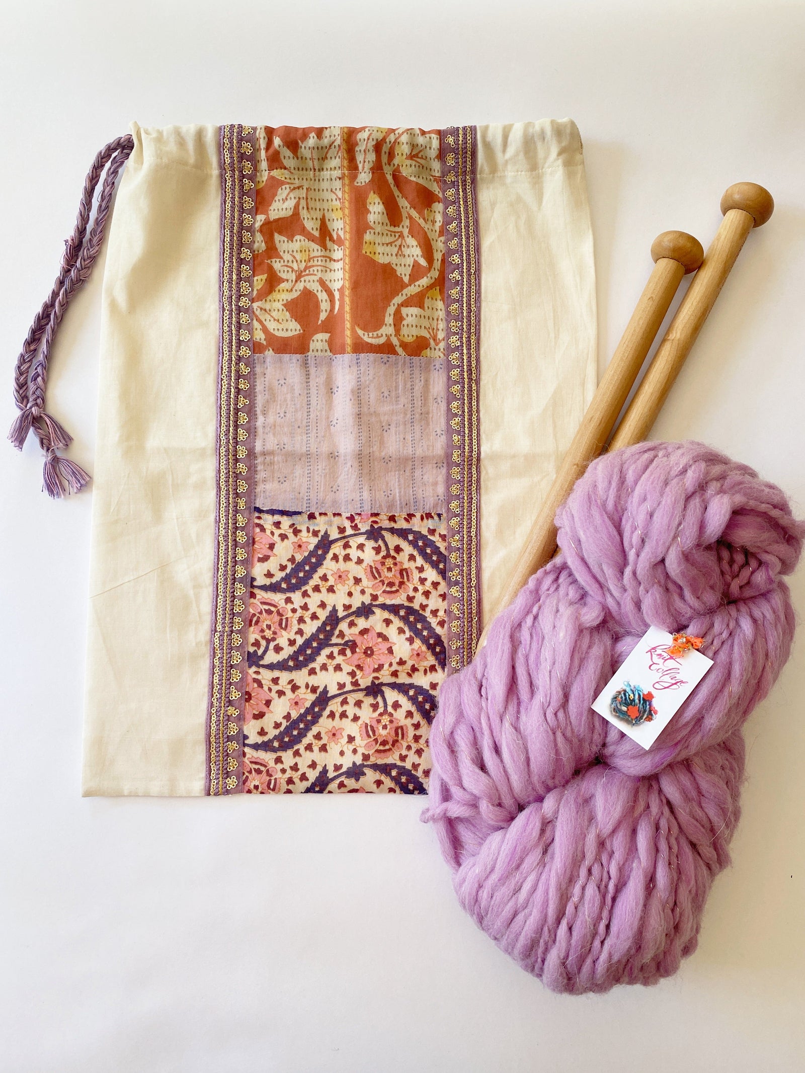 Knit Collage Project Bag 
