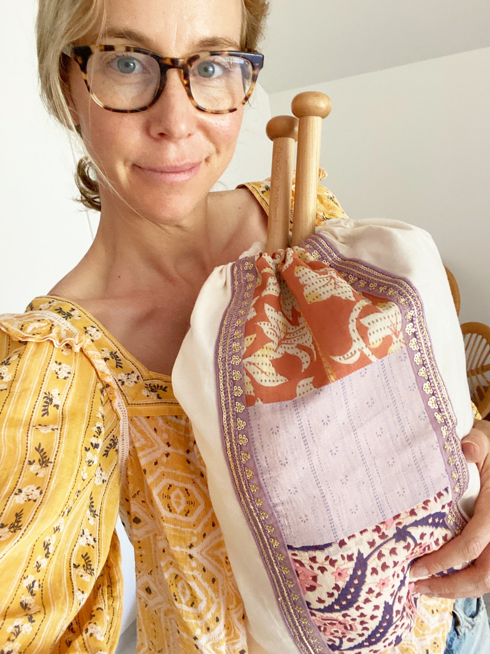 Knit Collage Project Bag 