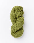 A brushed boucle yarn in an olive green color.