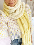 Le Slouch Scarf ~ Sunshine / Polar Bear Sample 17