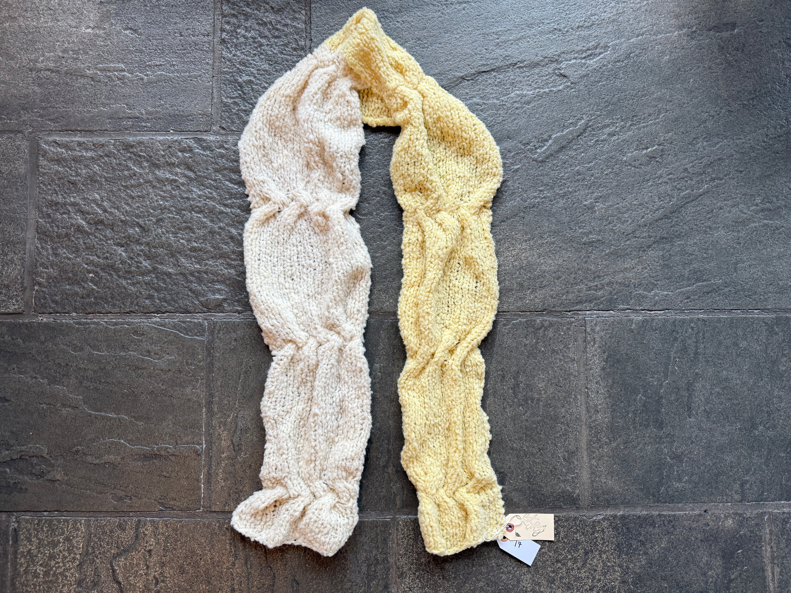 Le Slouch Scarf ~ Sunshine / Polar Bear Sample 17