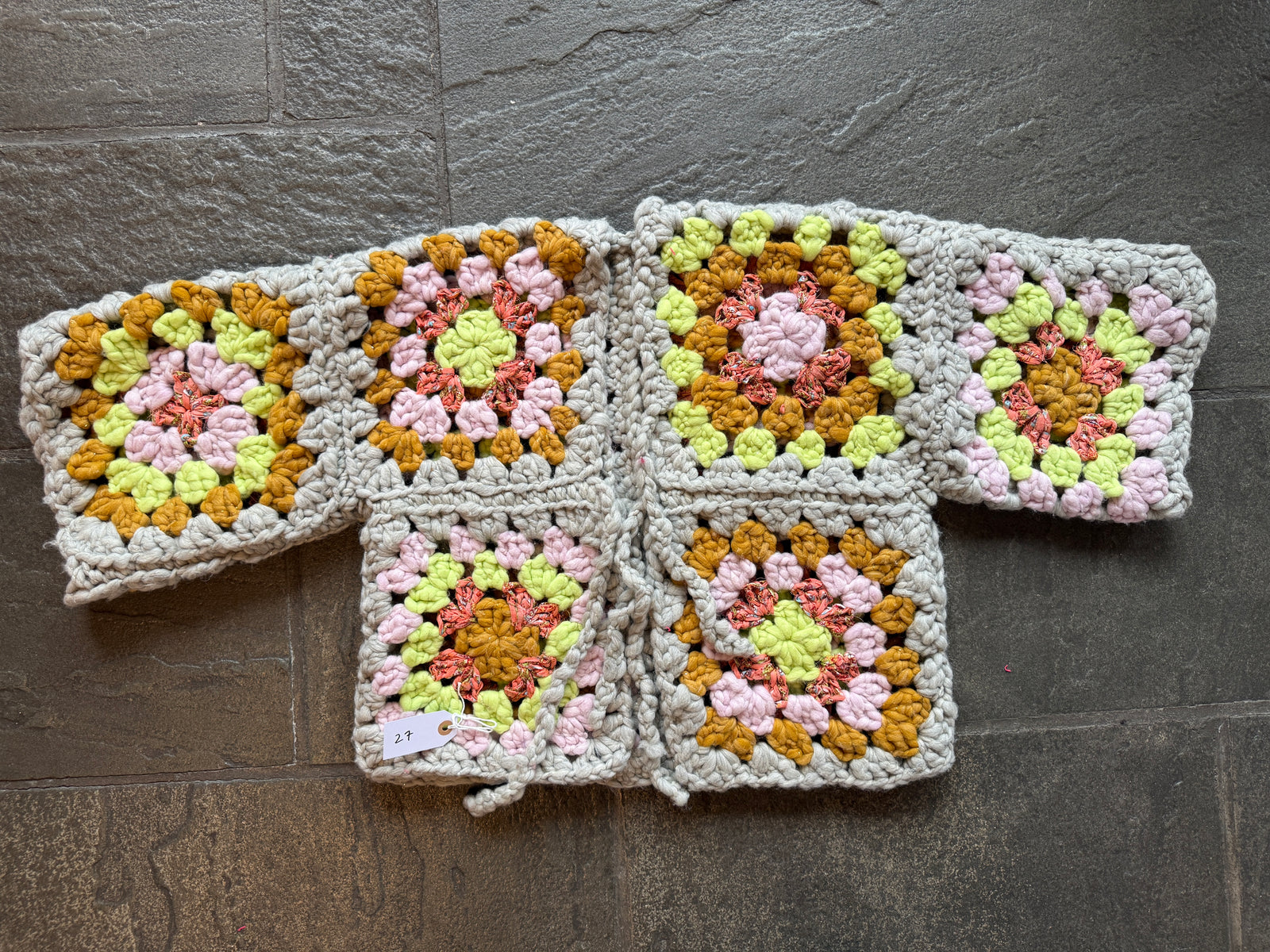 Maisie Cardi ~ Fog Heather / Lotus Petal Sample 27