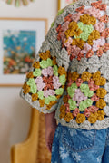 Maisie Cardi ~ Fog Heather / Lotus Petal Sample 27
