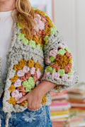 Maisie Cardi ~ Fog Heather / Lotus Petal Sample 27