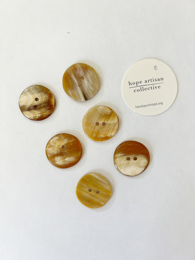 Handspun Hope Cow Horn Buttons