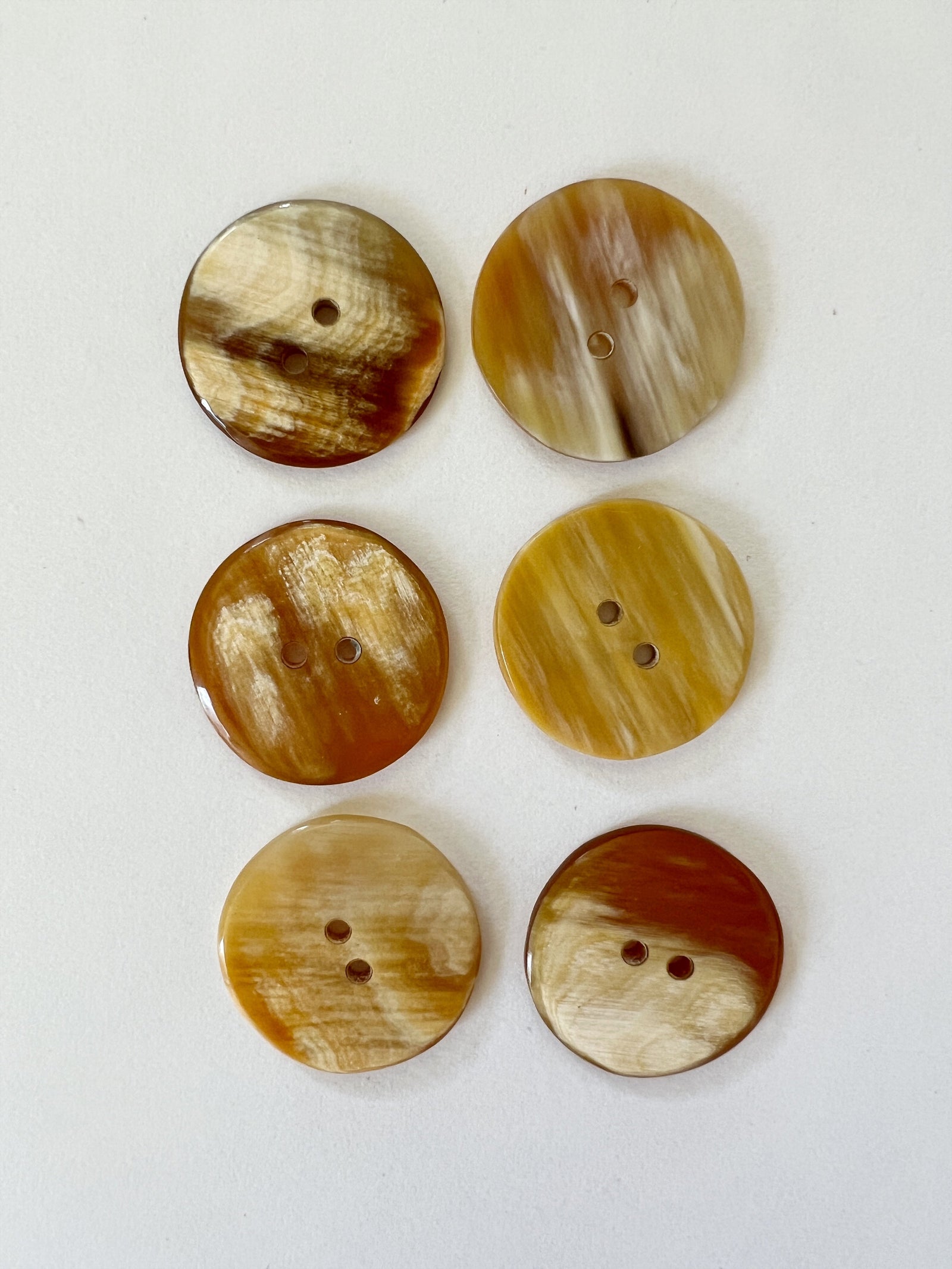 Handspun Hope Cow Horn Buttons