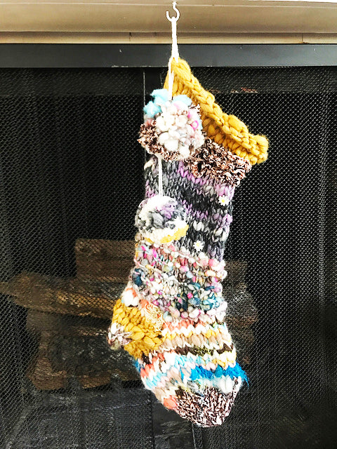 Holiday Stocking in the Mustard Mini Skein Sampler Kit