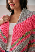 Model smiles beautiful with shawl