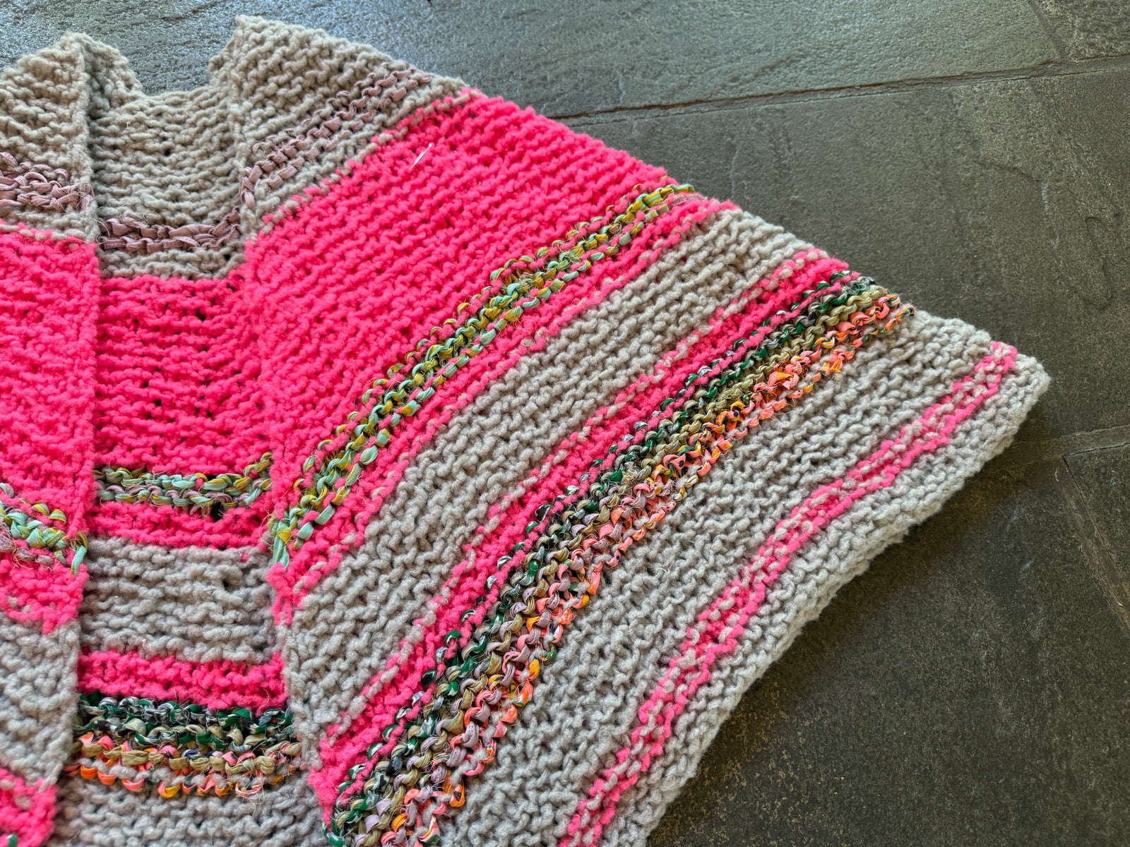 Numerology Shawl ~ Go With the Flow / Salt Water Taffy Sample 55