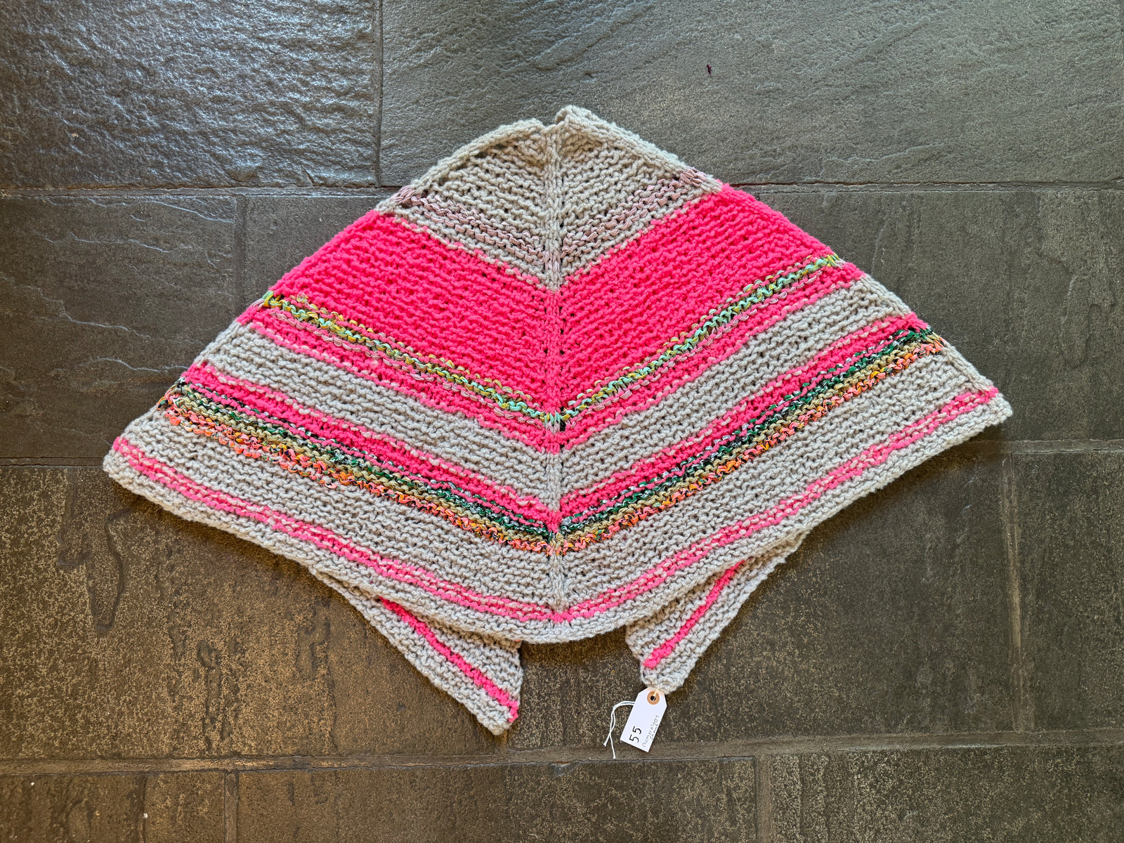 Numerology Shawl ~ Go With the Flow / Salt Water Taffy Sample 55