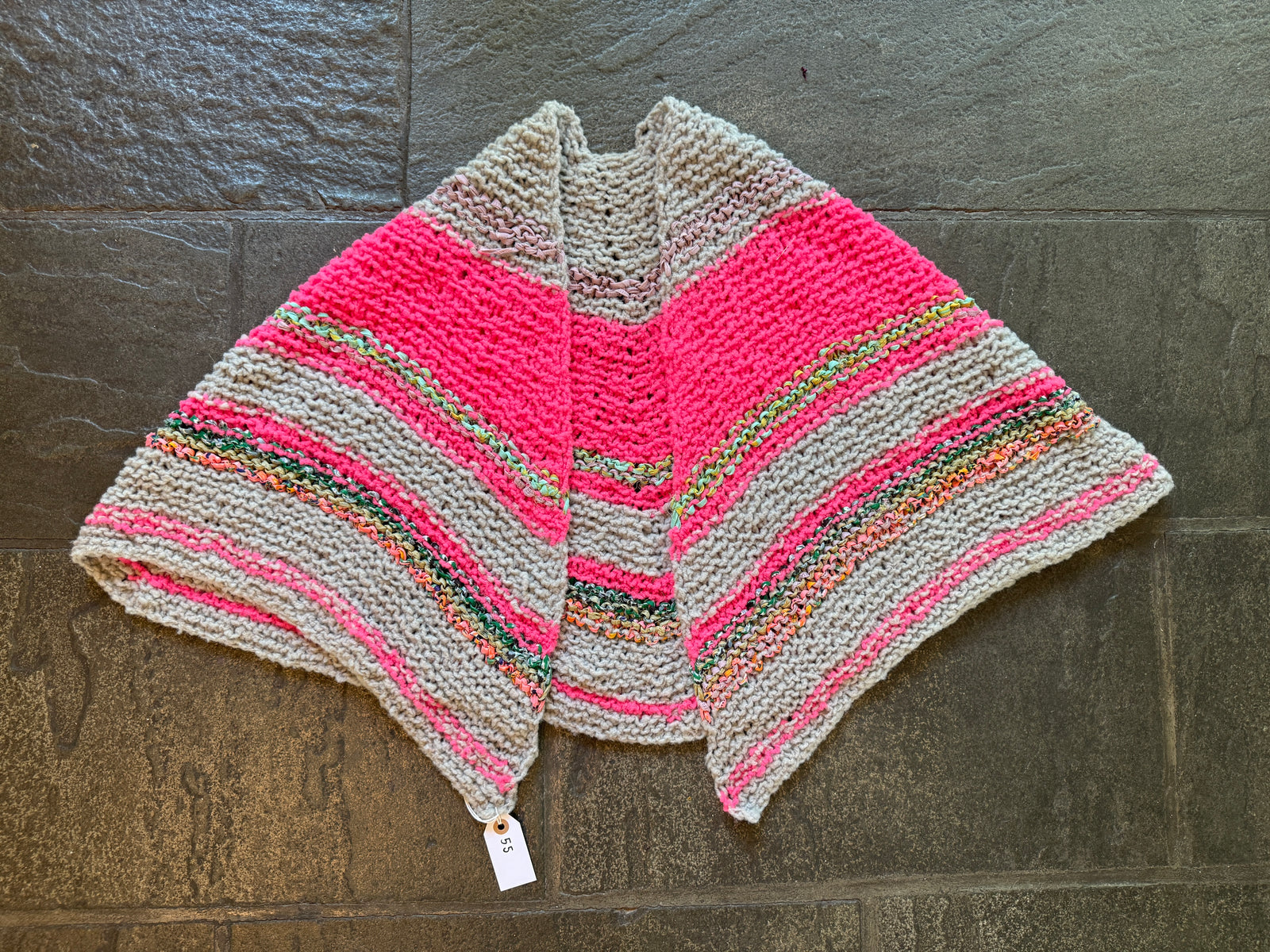 Numerology Shawl ~ Go With the Flow / Salt Water Taffy Sample 55