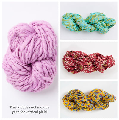 Plaid Happy Sweater without Vertical Plaid Yarn ~ Knitalong Kit
