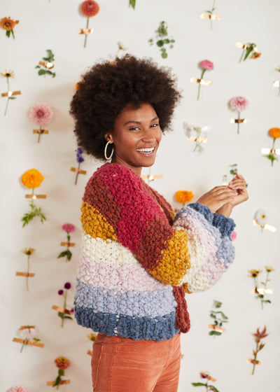 Knit Collage Over the Rainbow Cardi Pattern