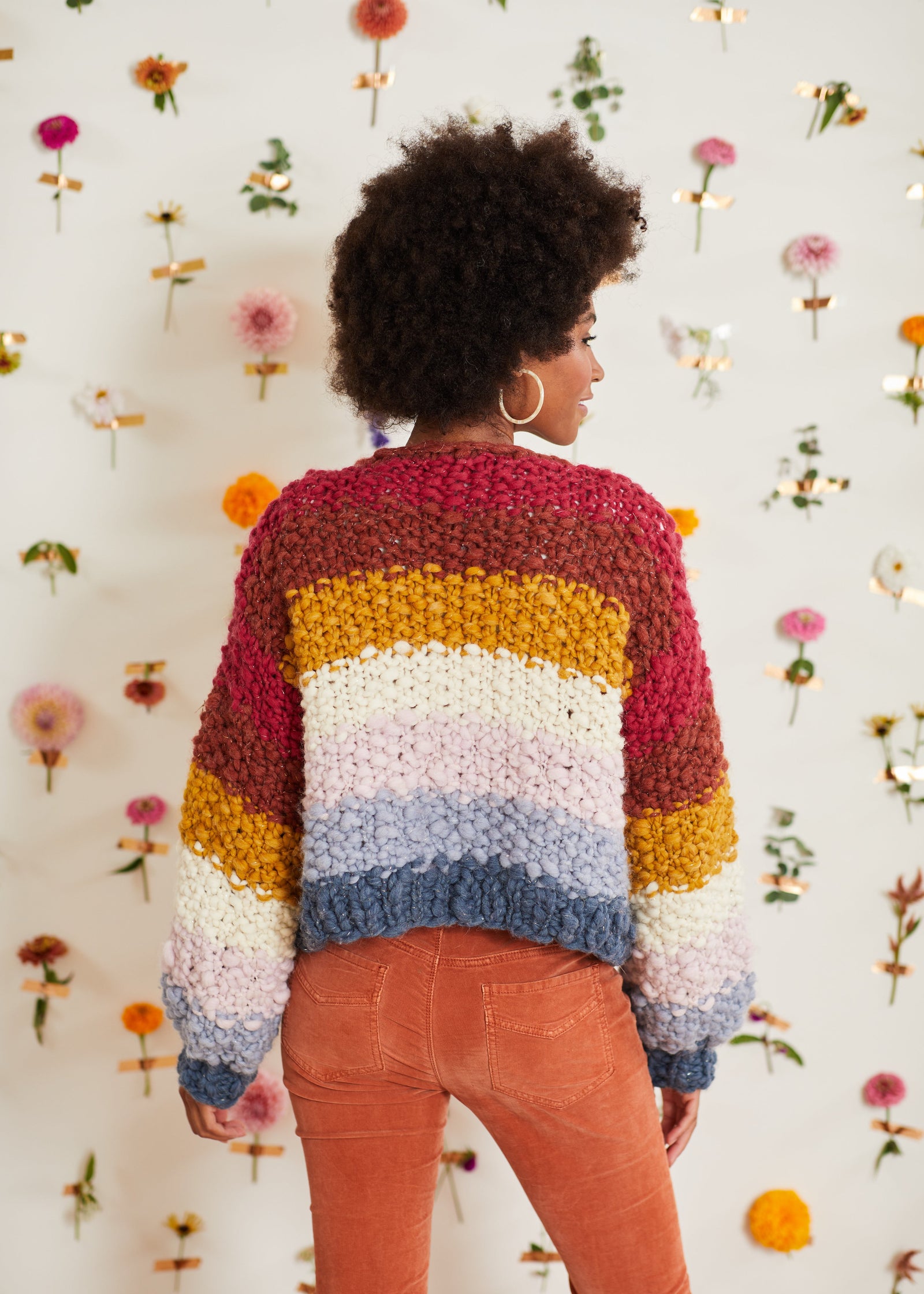 SOLD Over the Rainbow Cardi ~ Multi Spun Cloud Sample 89