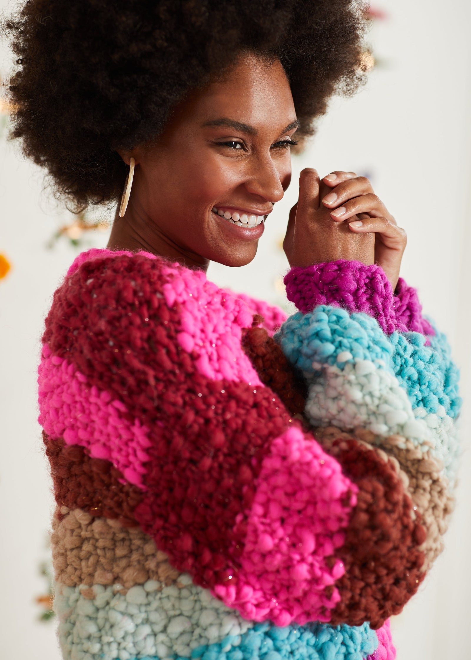 Knit Collage Over the Rainbow Cardi Pattern