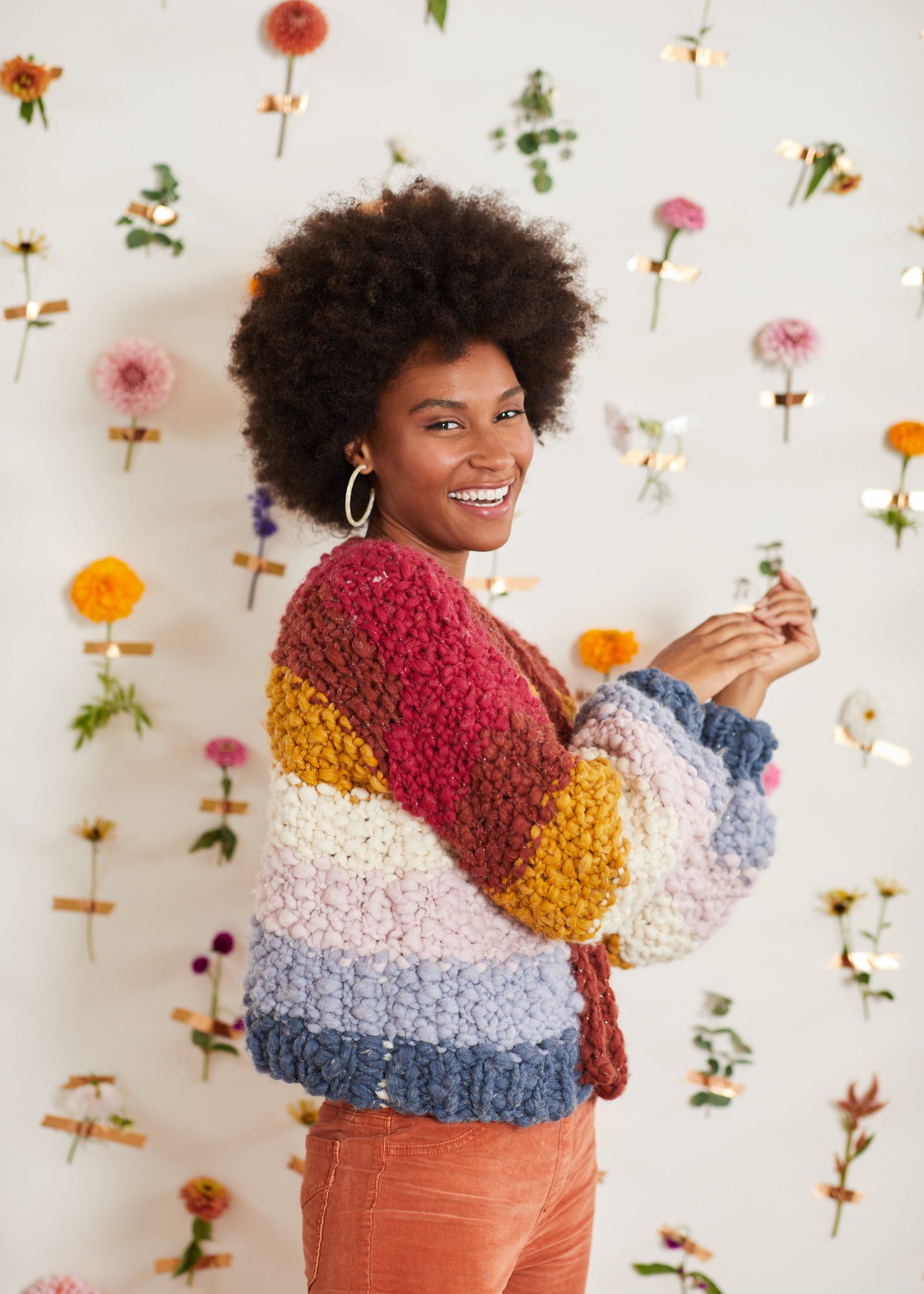 SOLD Over the Rainbow Cardi ~ Multi Spun Cloud Sample 89