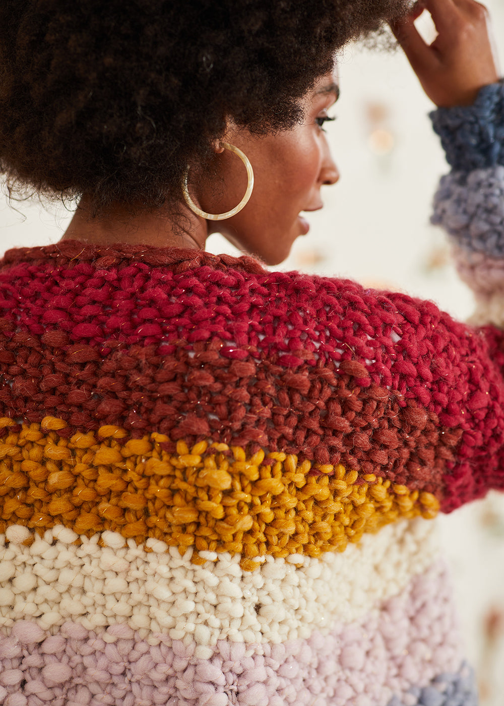 SOLD Over the Rainbow Cardi ~ Multi Spun Cloud Sample 89