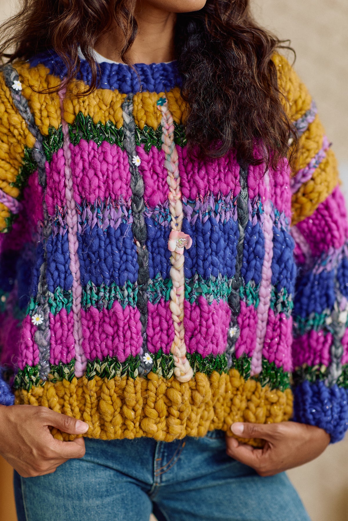 Plaid Happy Sweater ~ Knitalong Pattern