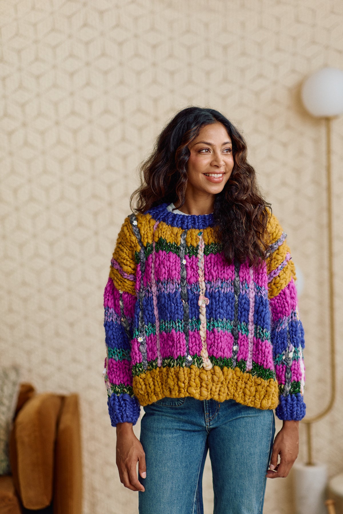 Plaid Happy Sweater ~ Knitalong Pattern