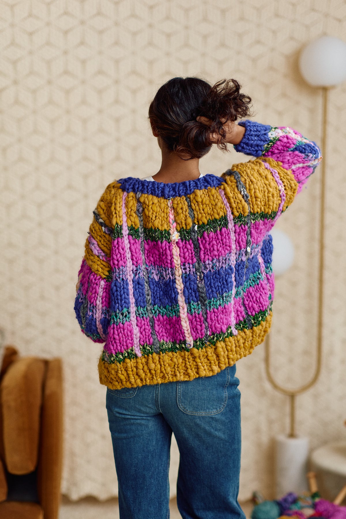 Plaid Happy Sweater ~ Knitalong Pattern