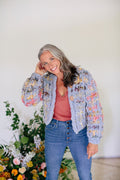 Plaid Party Cardi Fall 2020 KAL Kit Breezy Blue/Ochre Twist Combo