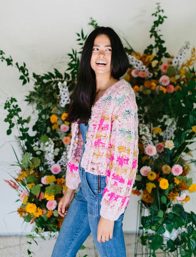 Plaid Party Cardi Fall 2020 KAL Kit Lavender/Pop Tart Combo