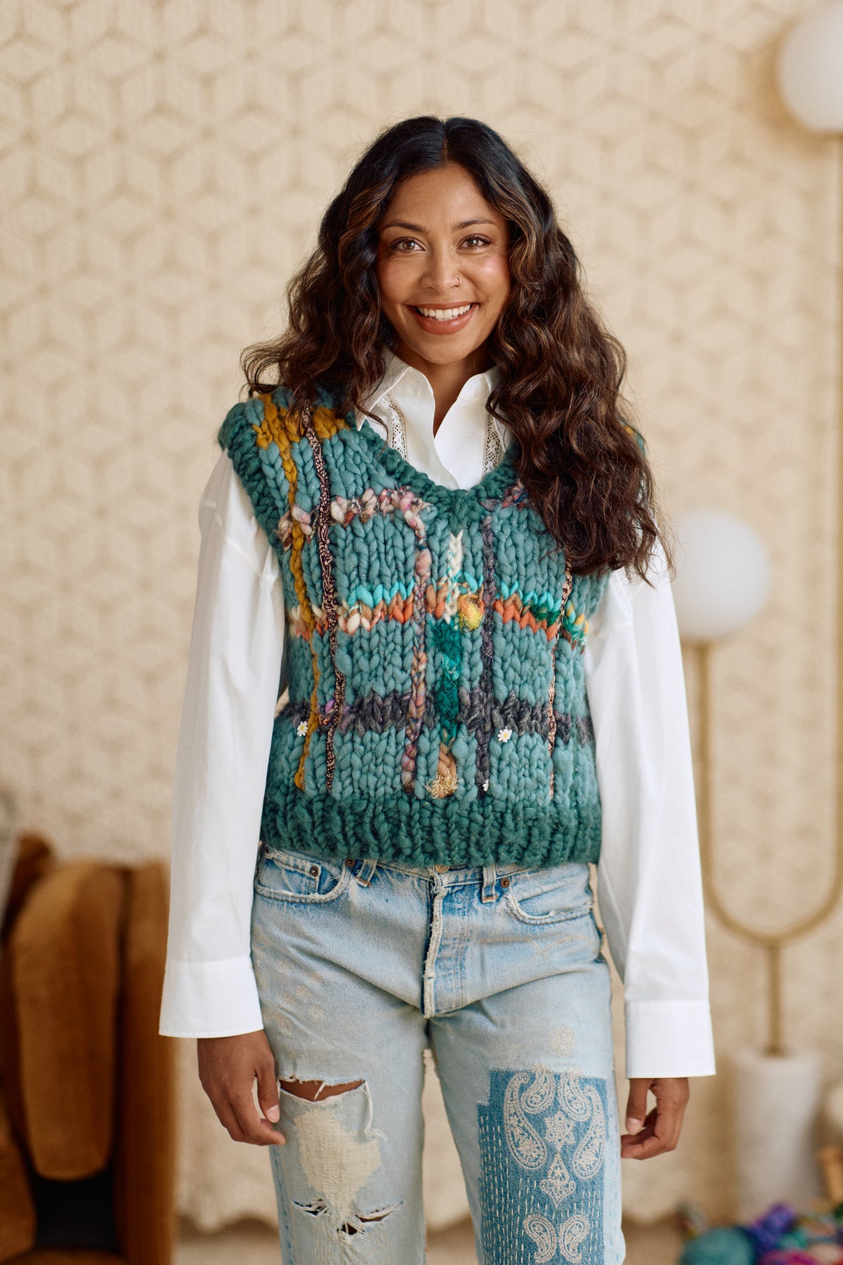 Plaid Happy Vest ~ Knitalong Kit – Knit Collage